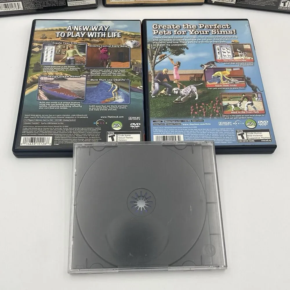 Sims 2 Castaway Pets Urbz In The City Bustin Out BUNDLE SET - Sony PlayStation 2